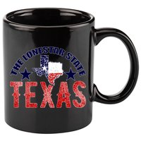 Texas Motto The Lone Star State 11oz C Handle Ceramic Mug