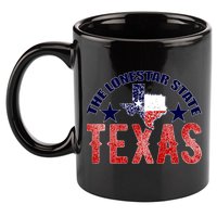 Texas Motto The Lone Star State 11oz C Handle Ceramic Mug