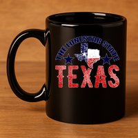 Texas Motto The Lone Star State 11oz C Handle Ceramic Mug
