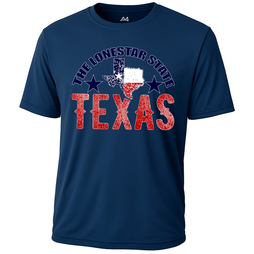 Texas Motto The Lone Star State Cooling Performance Crew T-Shirt