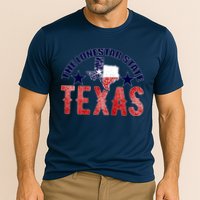 Texas Motto The Lone Star State Cooling Performance Crew T-Shirt