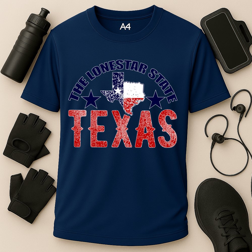 Texas Motto The Lone Star State Cooling Performance Crew T-Shirt
