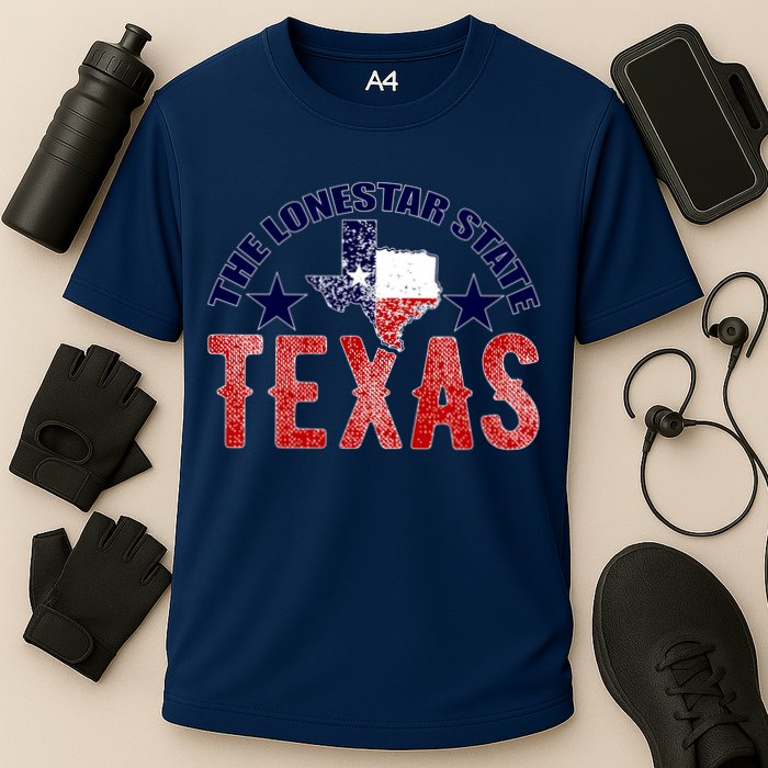 Texas Motto The Lone Star State Cooling Performance Crew T-Shirt