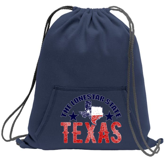 Texas Motto The Lone Star State Sweatshirt Cinch Pack Bag