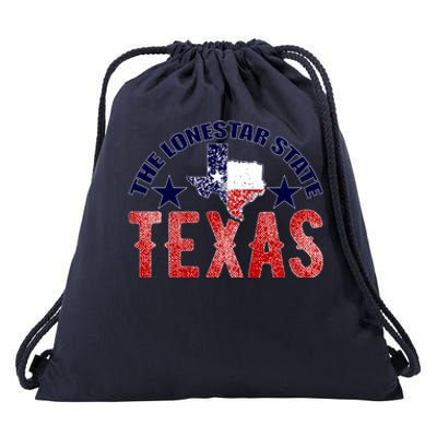 Texas Motto The Lone Star State Drawstring Bag