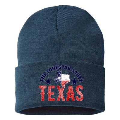 Texas Motto The Lone Star State Sustainable Knit Beanie