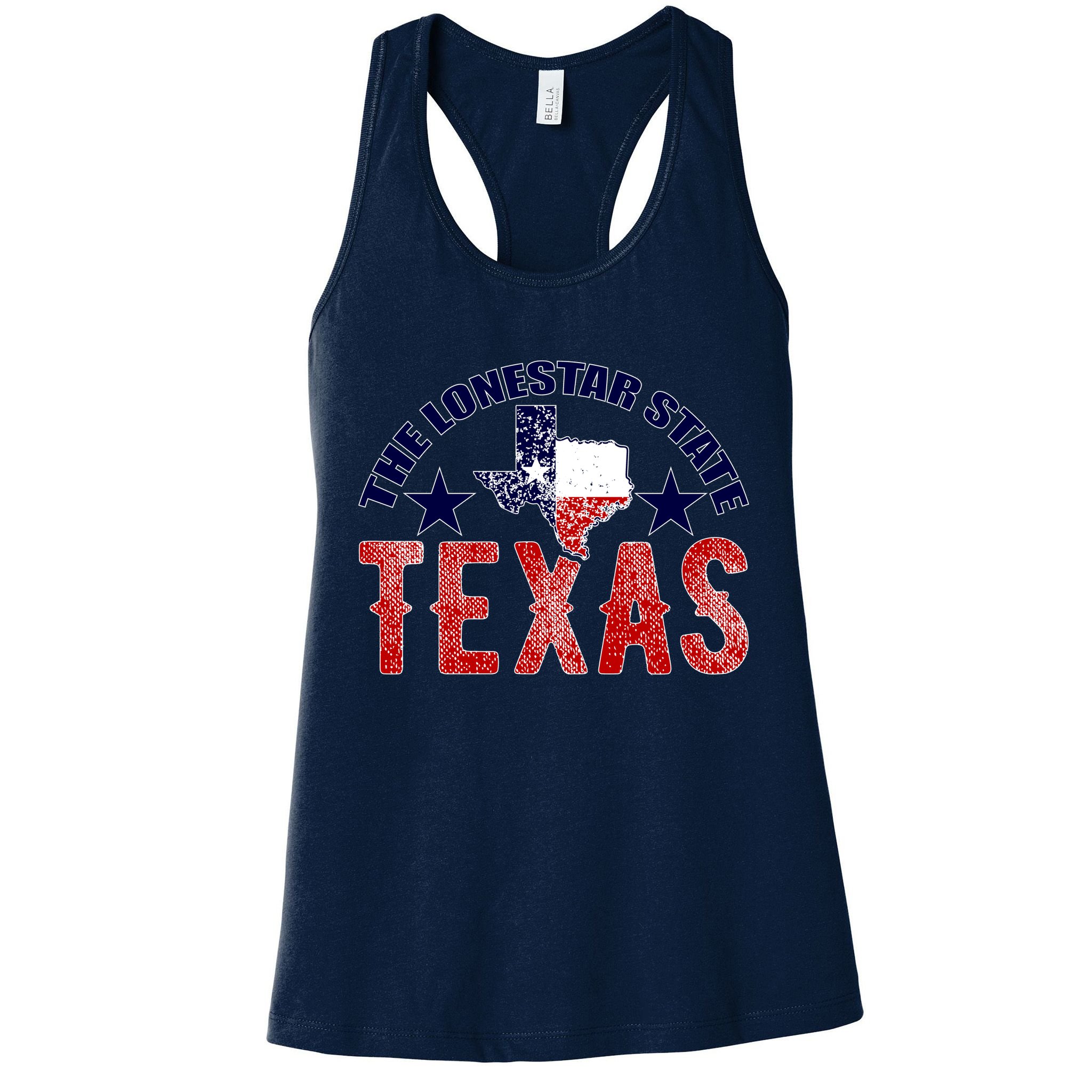 Texas Motto The Lone Star State Womens Tank Top