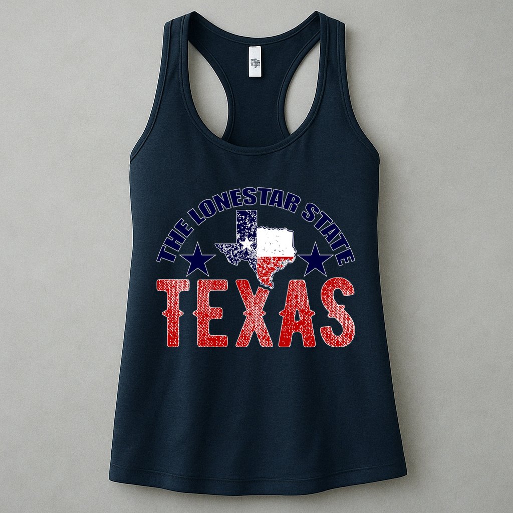 Texas Motto The Lone Star State Womens Tank Top