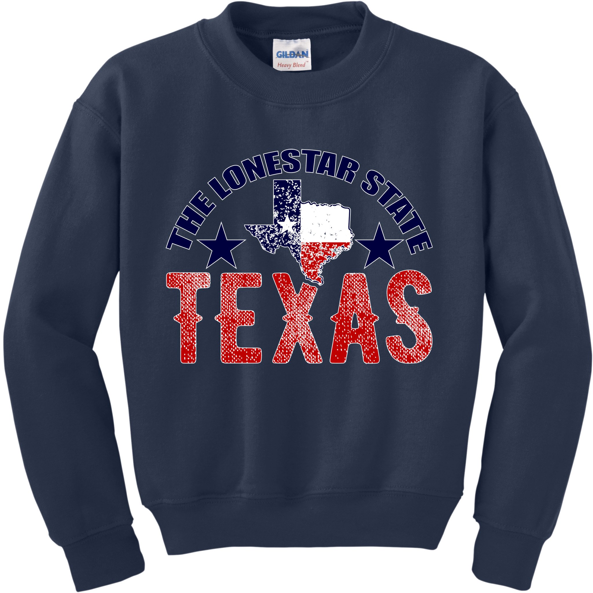 Texas Motto The Lone Star State Kids Sweatshirt