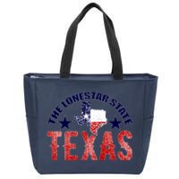 Texas Motto The Lone Star State Zip Tote Bag