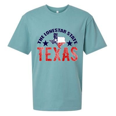 Texas Motto The Lone Star State Sueded Cloud Jersey T-Shirt