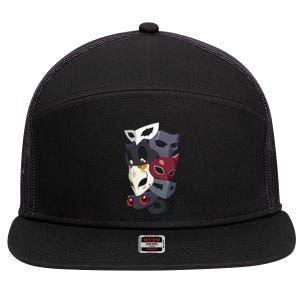 Thieves Masks 7 Panel Mesh Trucker Snapback Hat