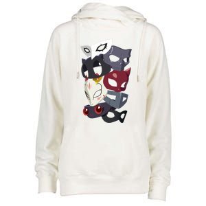 Thieves Masks Womens Funnel Neck Pullover Hood