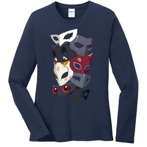 Thieves Masks Ladies Long Sleeve Shirt