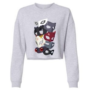 Thieves Masks Cropped Pullover Crew