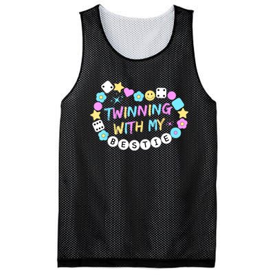 Twin Matching Twins Day Friend Twinning With My Bestie Twin Mesh Reversible Basketball Jersey Tank