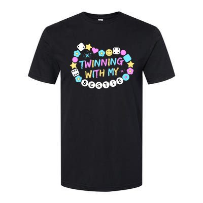 Twin Matching Twins Day Friend Twinning With My Bestie Twin Softstyle CVC T-Shirt