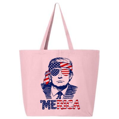 Trump 'Merica ,Trump Funny 4th of July 25L Jumbo Tote
