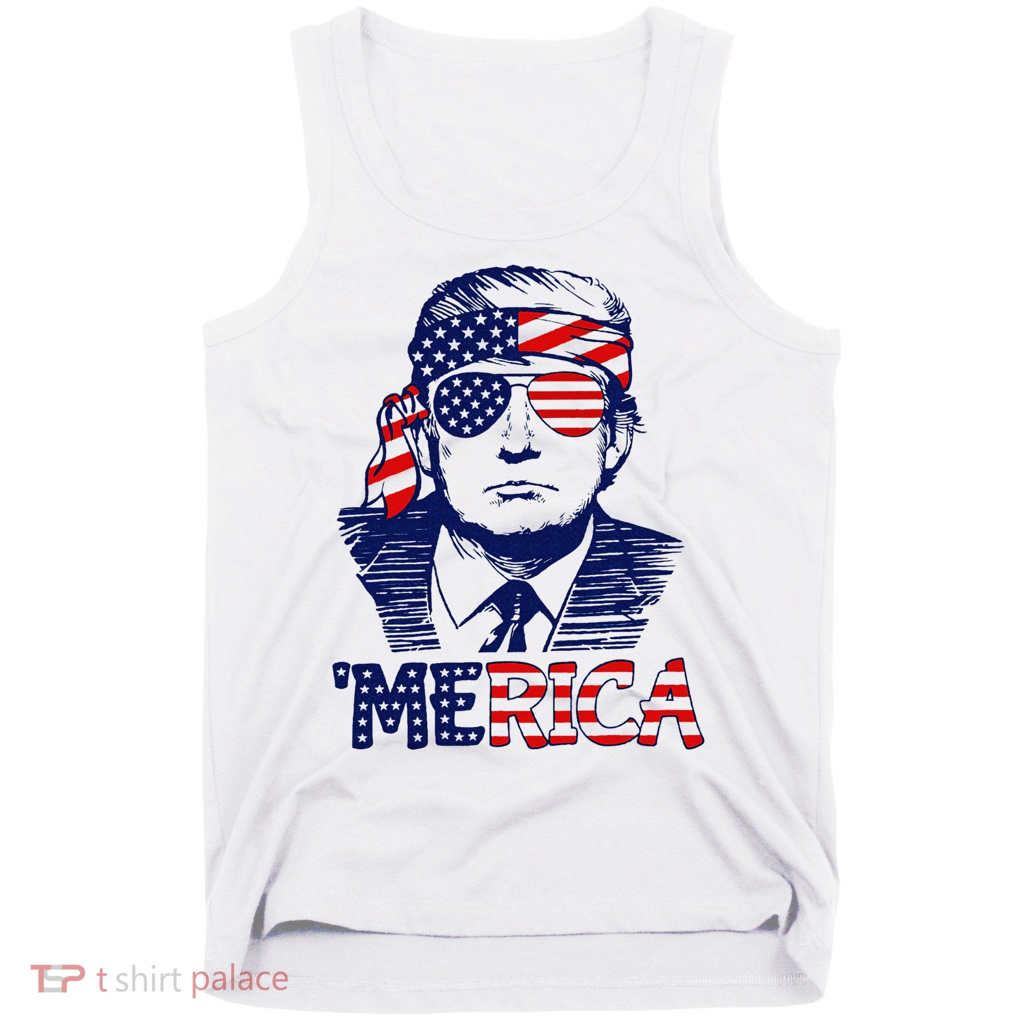Trump 'Merica ,Trump Funny 4th of July Tank Top