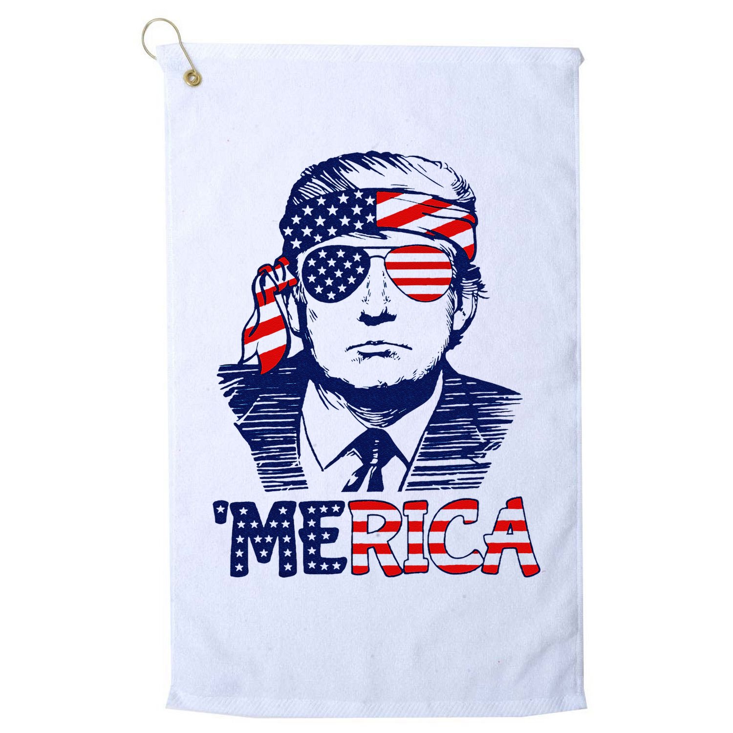 Trump 'Merica ,Trump Funny 4th of July Golf Towel