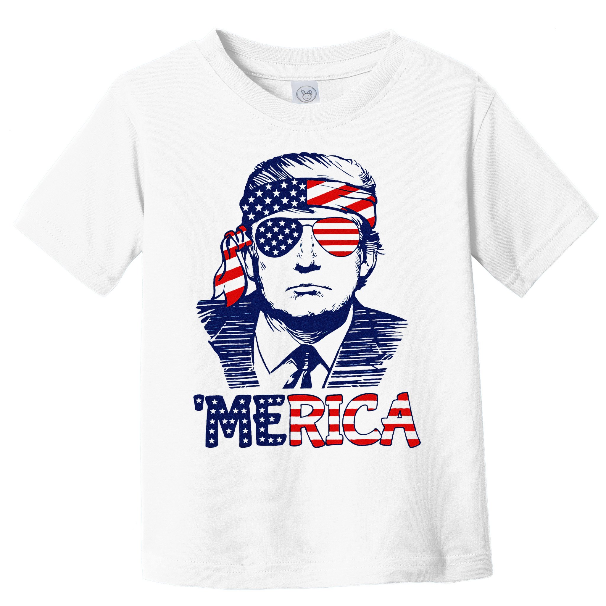 Trump 'Merica ,Trump Funny 4th of July Toddler T-Shirt