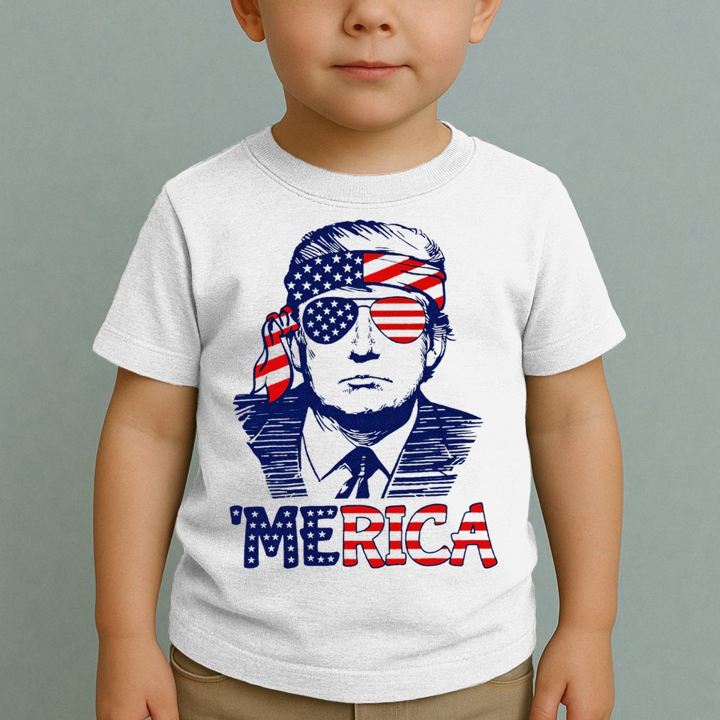 Trump 'Merica ,Trump Funny 4th of July Toddler T-Shirt