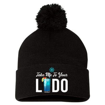 Take Me To Your Lido Cruise Essentials Ship Life Wear Gifts Pom Pom 12in Knit Beanie