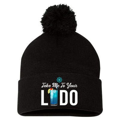 Take Me To Your Lido Cruise Essentials Ship Life Wear Gifts Pom Pom 12in Knit Beanie