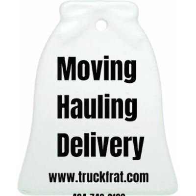 Truckfrat Moving Ceramic Bell Ornament