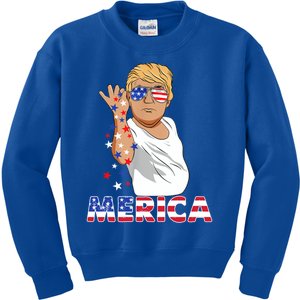 Trump Merica Trump Bae Funny 4th Of July Trump Salt Gift Kids Sweatshirt