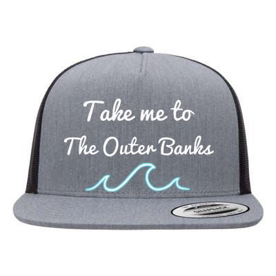 Take Me To The North Carolina Beach Obx Flat Bill Trucker Hat