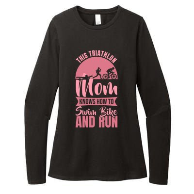 Triathlon Mother Triathlete Mom Gift Womens CVC Long Sleeve Shirt