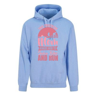 Triathlon Mother Triathlete Mom Gift Unisex Surf Hoodie