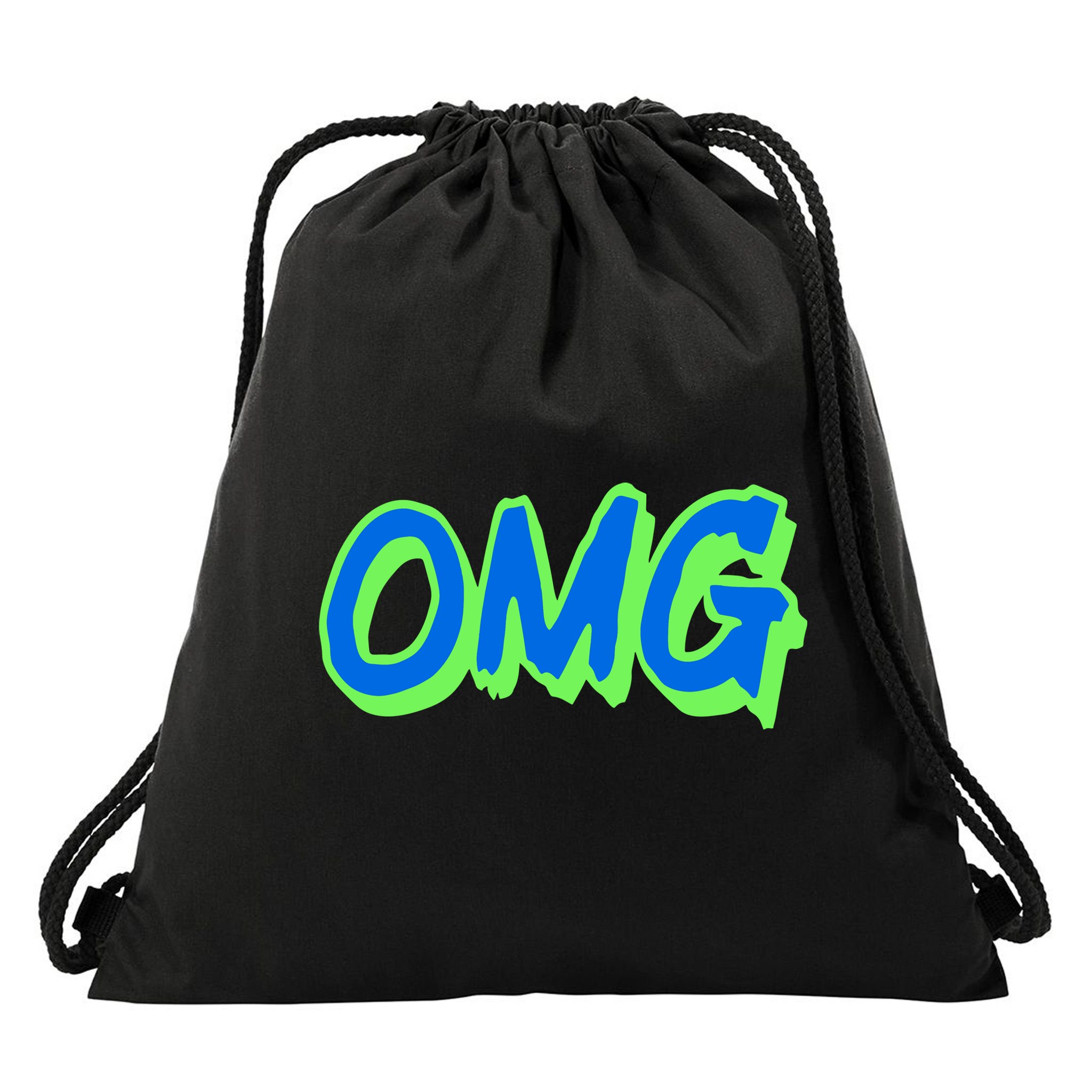 The Mest Team Wearing Omg Drawstring Bag