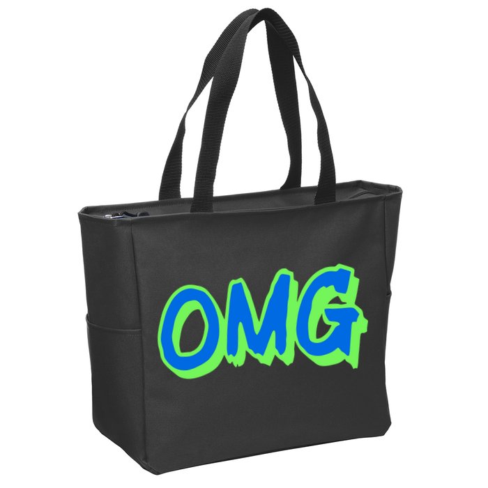 The Mest Team Wearing Omg Zip Tote Bag