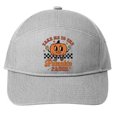 Take Me To The Pumpkin Patch Autumn Fall Thanksgiving Retro 7-Panel Snapback Hat