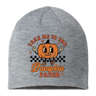 Take Me To The Pumpkin Patch Autumn Fall Thanksgiving Retro Sustainable Beanie