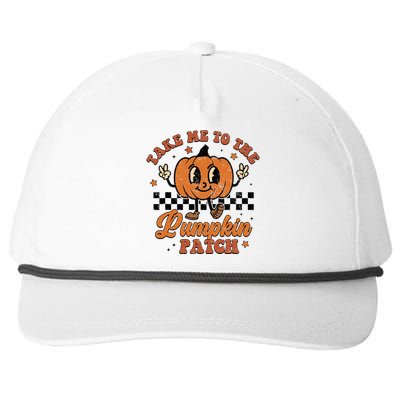 Take Me To The Pumpkin Patch Autumn Fall Thanksgiving Retro Snapback Five-Panel Rope Hat