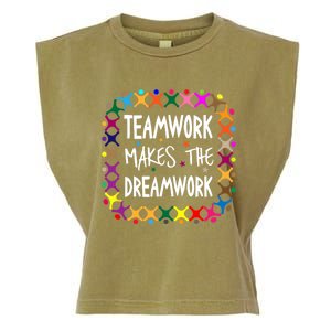 Teamwork Makes The Dreamwork Motivational Sports Quote Team Garment-Dyed Women's Muscle Tee