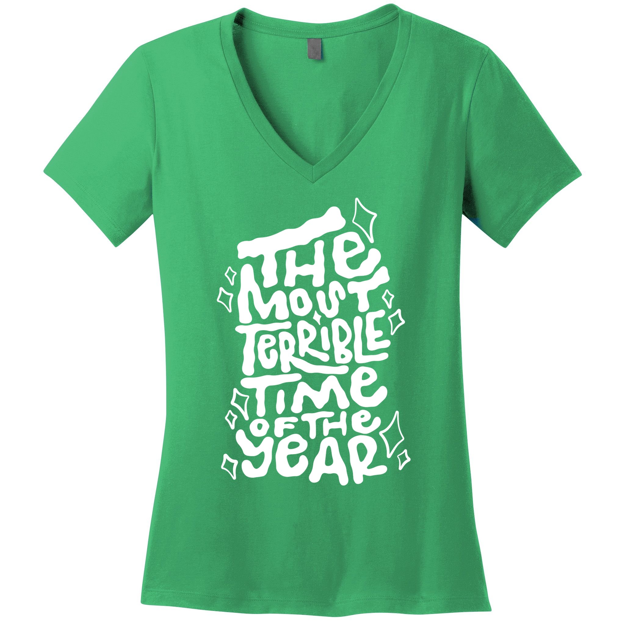 The Most Terrible Time Of The Year Anti Christmas Women's V-Neck T-Shirt