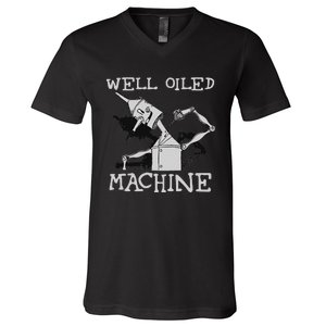 Tin Man T Art Well Oiled Machine Retro Wizard Of Oz V-Neck T-Shirt