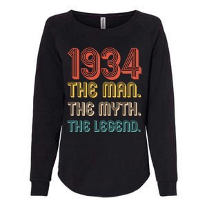 The Man The Myth The Legend 1934 90th Birthday Womens California Wash Sweatshirt