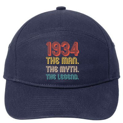 The Man The Myth The Legend 1934 90th Birthday 7-Panel Snapback Hat