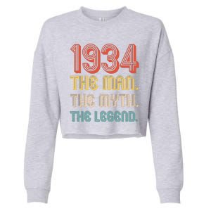 The Man The Myth The Legend 1934 90th Birthday Cropped Pullover Crew