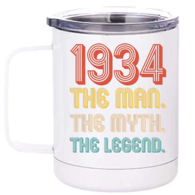 The Man The Myth The Legend 1934 90th Birthday 12 oz Stainless Steel Tumbler Cup