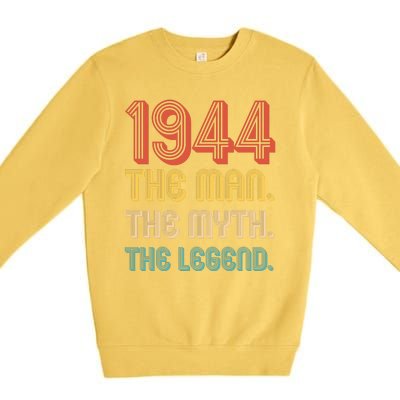 The Man The Myth The Legend 1944 80th Birthday Premium Crewneck Sweatshirt