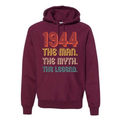 The Man The Myth The Legend 1944 80th Birthday Premium Hoodie