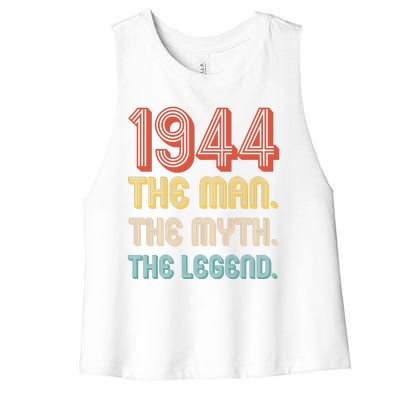 The Man The Myth The Legend 1944 80th Birthday Women's Racerback Cropped Tank