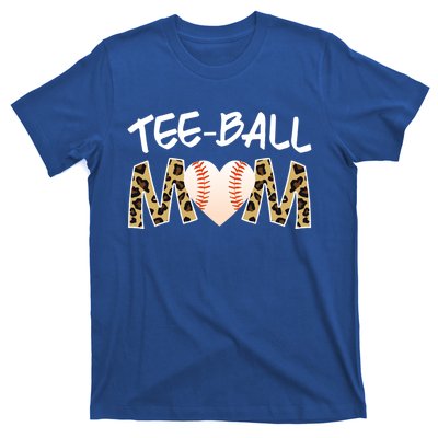 Teeball Mom Tball Mom Novelty Leopard Funny T Ball Cool Gift T-Shirt