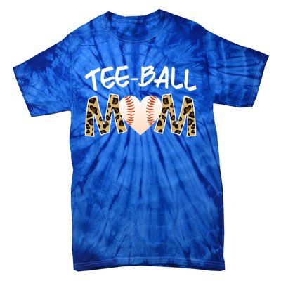 Teeball Mom Tball Mom Novelty Leopard Funny T Ball Cool Gift Tie-Dye T-Shirt